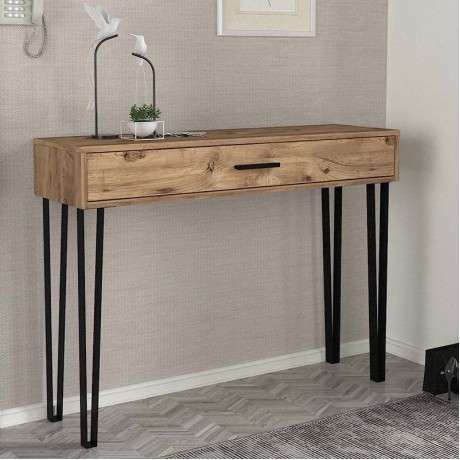 Rochel Megapap melamine console in atlantic pine color 120x35x89,8cm.