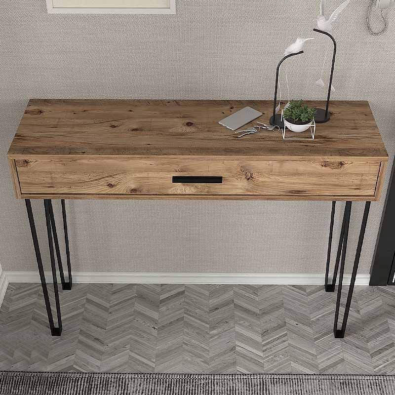 Rochel Megapap melamine console in atlantic pine color 120x35x89,8cm.