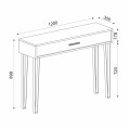Rochel Megapap melamine console in atlantic pine color 120x35x89,8cm.