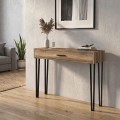 Rochel Megapap melamine console in walnut color 120x35x89,8cm.