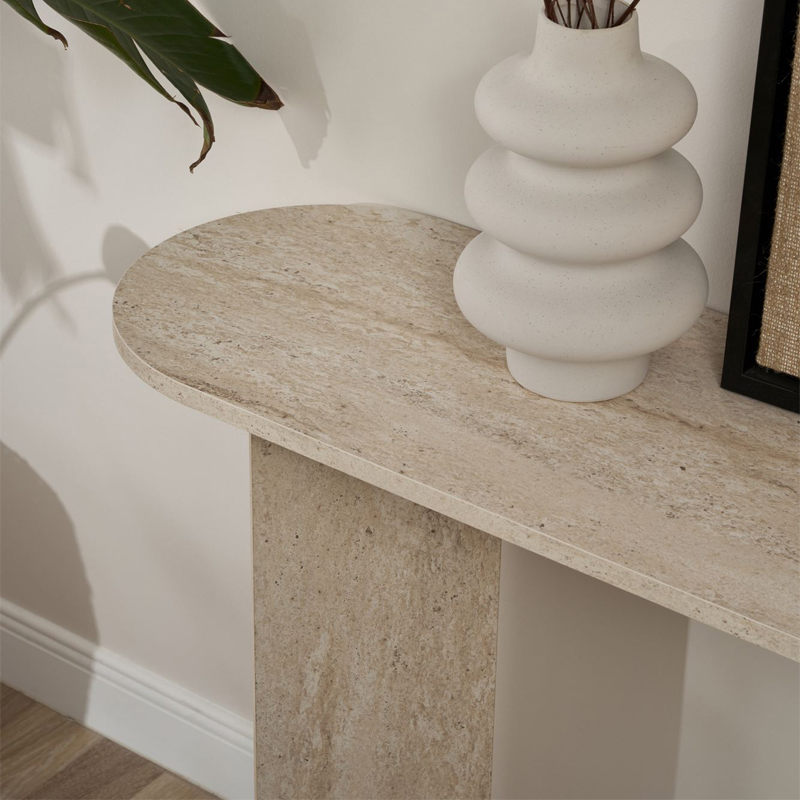 Sira Megapap melamine sideboard in travertine color 150x35x75cm.