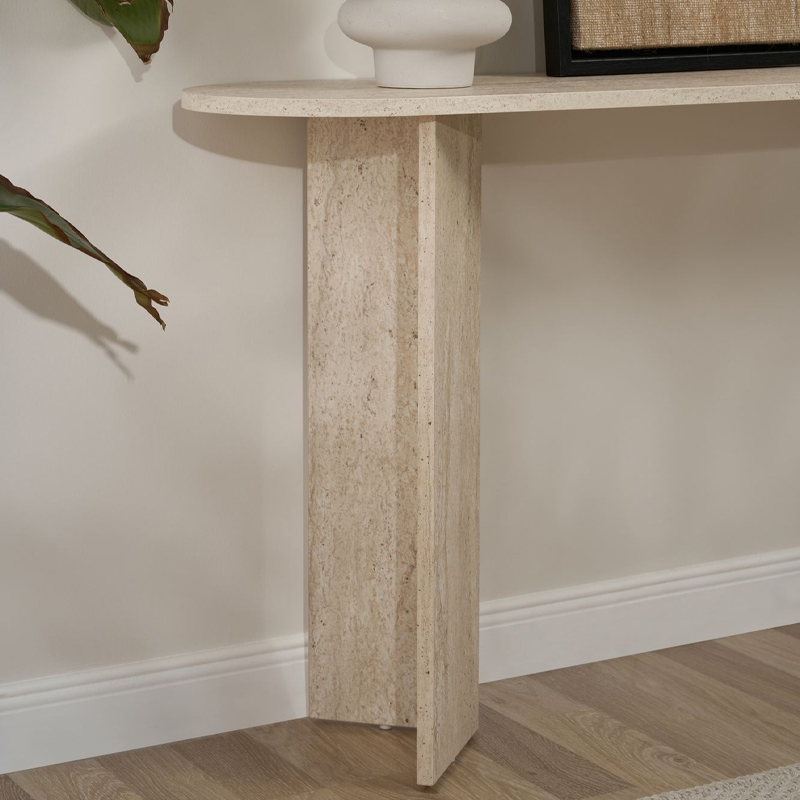 Sira Megapap melamine sideboard in travertine color 150x35x75cm.