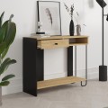 Κονσόλα Sirius Megapap χρώμα sapphire oak - silky black 100x35x79εκ.