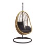 SALSA Hanging Lounge Steel Black/Wicker Natural/Cushion Black