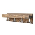 Aos Megapap wooden wall hanger in walnut color 40x11x11cm.