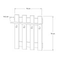 Carina Megapap melamine wall hanger in white color 70x18x70cm.