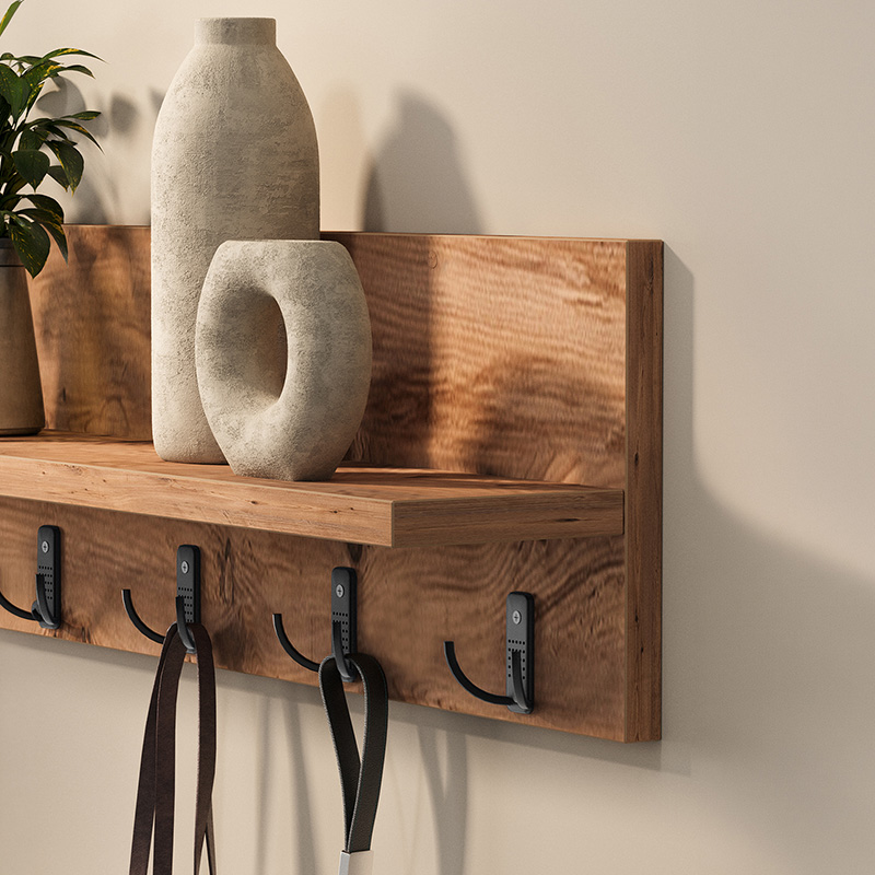 Kery Megapap melamine wall hanger in pine oak color 91x11x20cm.