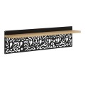Wall hanger Novo Megapap made of metal - melamine color sapphire oak - black 80x12.2x20cm.