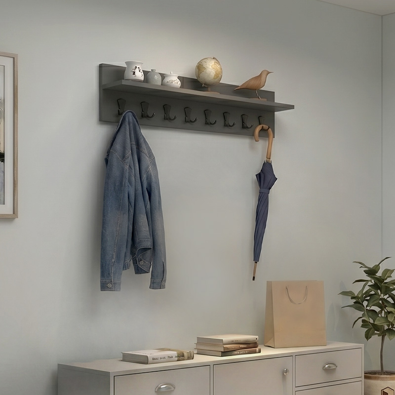 Kery Megapap melamine wall hanger in anthracite color 100x12x20cm.