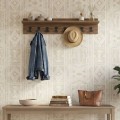 Kery Megapap melamine wall hanger in walnut color 100x12x20cm.