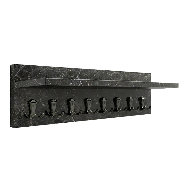 Kery Megapap melamine wall hanger in black marble color 100x12x20cm.