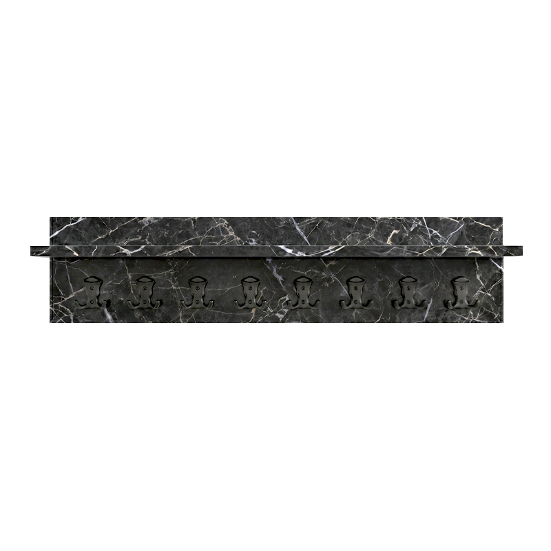 Kery Megapap melamine wall hanger in black marble color 100x12x20cm.