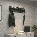 Kery Megapap melamine wall hanger in black marble color 100x12x20cm.