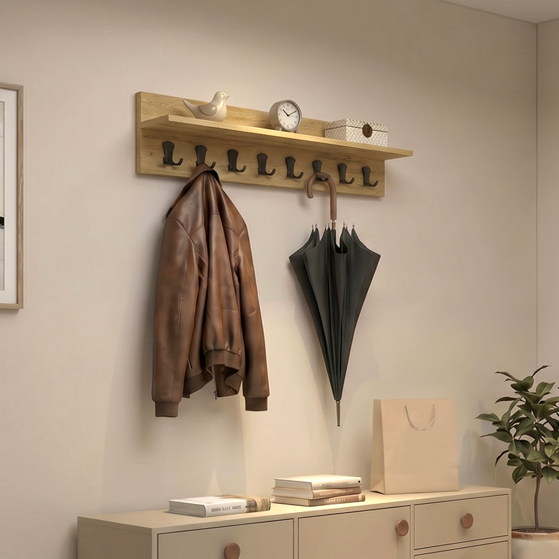 Kery Megapap melamine wall hanger in sapphire oak color 100x12x20cm.