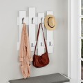 Wave Megapap melamine wall hanger in white color 64x4x81cm.