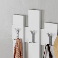 Wave Megapap melamine wall hanger in white color 64x4x81cm.