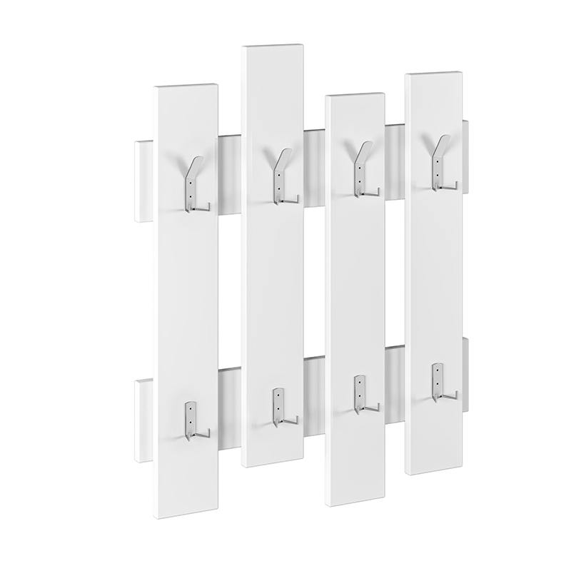 Wave Megapap melamine wall hanger in white color 64x4x81cm.