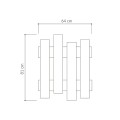 Κρεμάστρα τοίχου Wave Megapap χρώμα sandstone 64x4x81εκ.