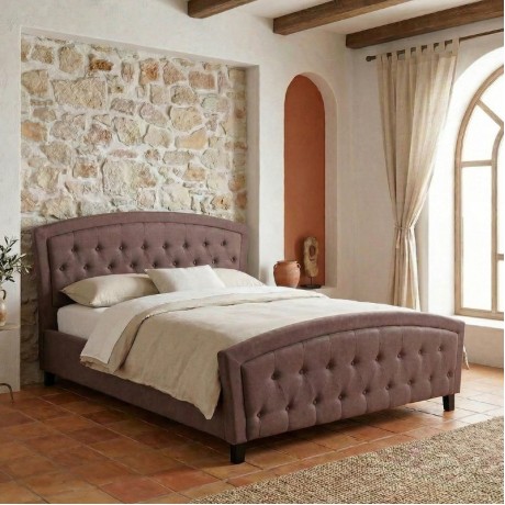 Alexia Megapap fabric bed in brown color 160x200cm.