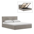 BECO Bed (for Mattress 160x200cm) Light Grey Fabric