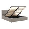 BECO Bed (for Mattress 160x200cm) Light Grey Fabric