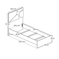 Bergamo Megapap melamine bed in oak color 100x200cm.