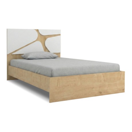 Bergamo Megapap melamine bed in oak color 120x200cm.