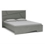 Efes Megapap melamine bed in concrete grey color 160x200cm.