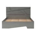 Efes Megapap melamine bed in concrete grey color 160x200cm.