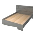 Efes Megapap melamine bed in concrete grey color 160x200cm.