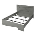 Efes Megapap melamine bed in concrete grey color 160x200cm.