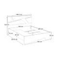 Efes Megapap melamine bed in concrete grey color 160x200cm.