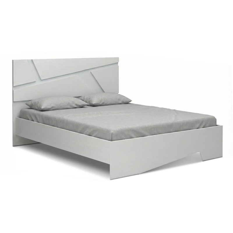 Efes Megapap melamine bed in white color 160x200cm.