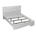 Efes Megapap melamine bed in white color 160x200cm.