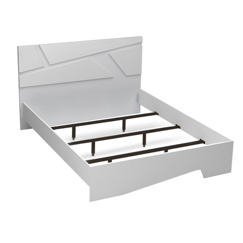 Efes Megapap melamine bed in white color 160x200cm.