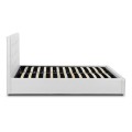 Iro Megapap PU leather bed with storage space in white color 150x200cm.