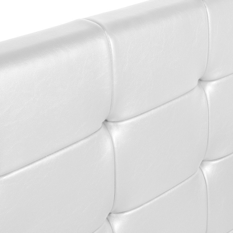 Iro Megapap PU leather bed with storage space in white color 150x200cm.