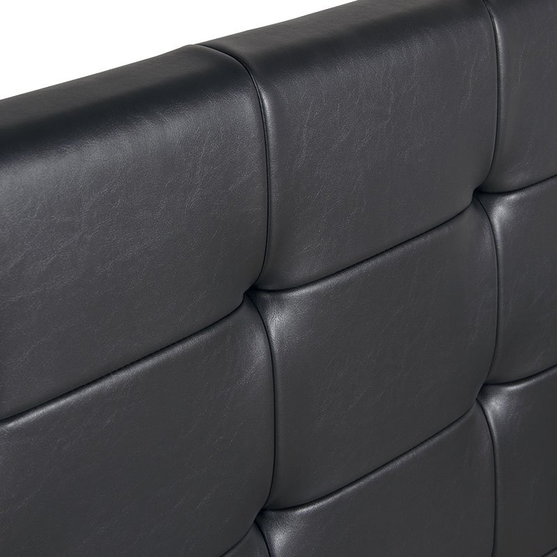 Iro Megapap PU leather bed with storage space in black color 150x200cm.