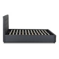 Iro Megapap PU leather bed with storage space in black color 160x200cm.
