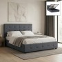Iro Megapap fabric bed with storage space in anthracite color 150x200cm.