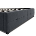 Iro Megapap fabric bed with storage space in anthracite color 150x200cm.