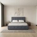 Iro Megapap fabric bed with storage space in anthracite color 160x200cm.