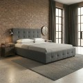Iro Megapap fabric bed with storage space in anthracite color 160x200cm.