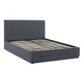 Iro Megapap fabric bed with storage space in anthracite color 160x200cm.