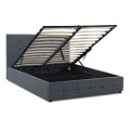 Iro Megapap fabric bed with storage space in anthracite color 160x200cm.