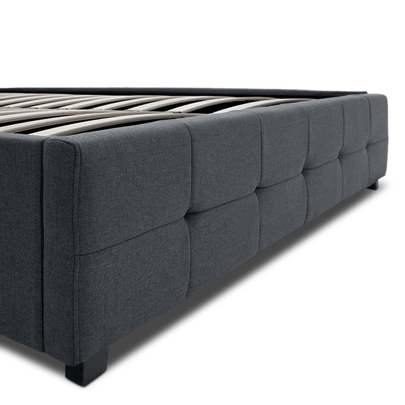 Iro Megapap fabric bed with storage space in anthracite color 160x200cm.
