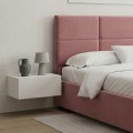 Kingston Megapap velvet bed with storage space in rotten apple color 160x200cm.
