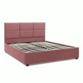 Kingston Megapap velvet bed with storage space in rotten apple color 160x200cm.