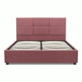 Kingston Megapap velvet bed with storage space in rotten apple color 160x200cm.
