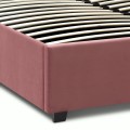 Kingston Megapap velvet bed with storage space in rotten apple color 160x200cm.